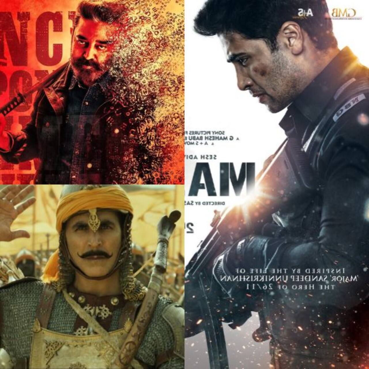 Vikram vs Major vs Samrat Prithviraj at the box office