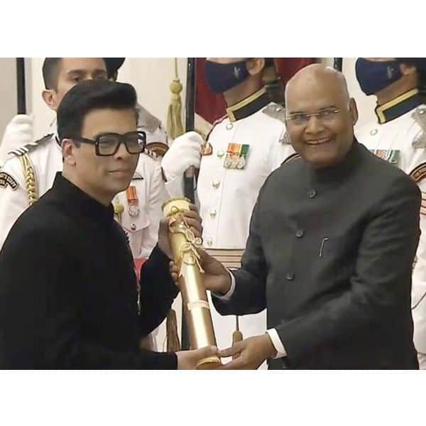 Karan Johar receiving Padma Shri Award