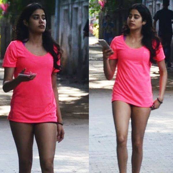 Janhvi steps out in tiny shorts