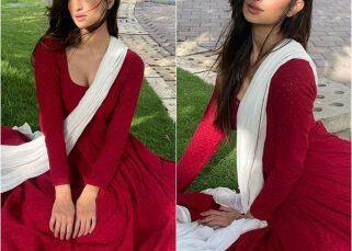 Palak Tiwari is a ray of sunshine as she poses in a red Cinderella dress [View Pics]