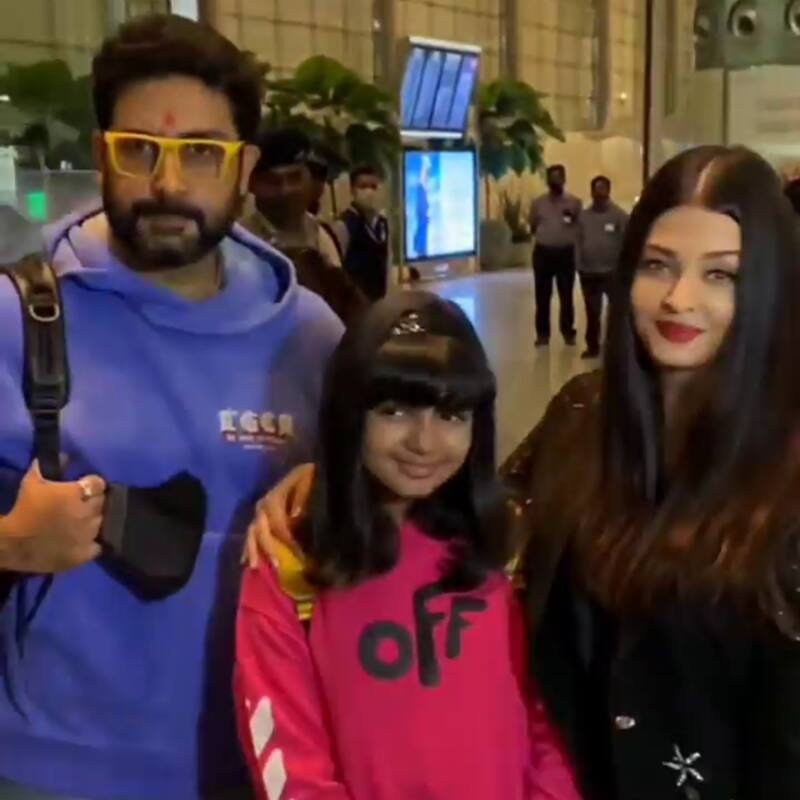 Cannes 2022: Aishwarya Rai Bachchan spotted with daughter Aaradhya Bachchan, husband Abhishek Bachchan [Watch Video]