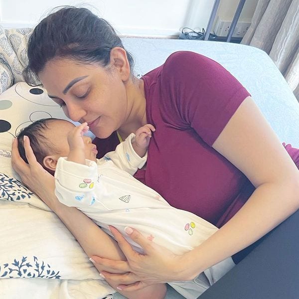 Kajal Aggarwal reveals face of her baby boy