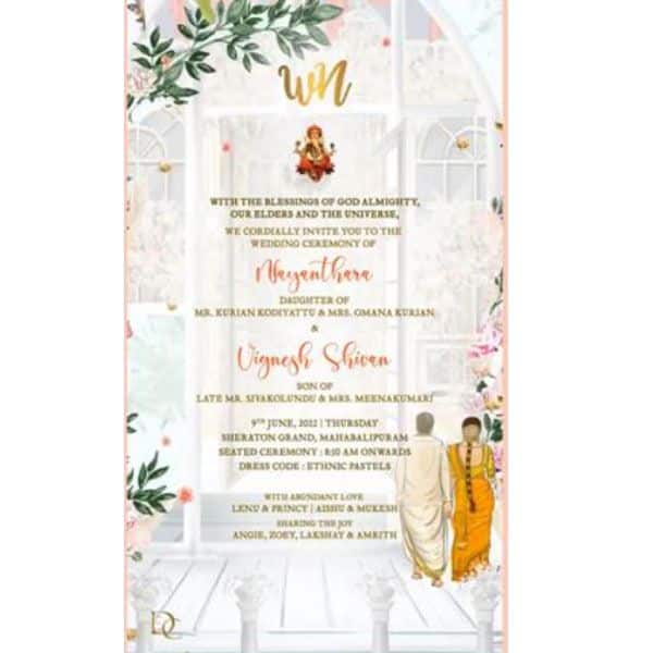 Vignesh Shivan and Nayanthara wedding invite – third page