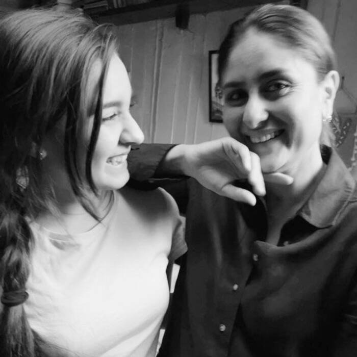 Kareena Kapoor and Naisha Khanna in monochrome