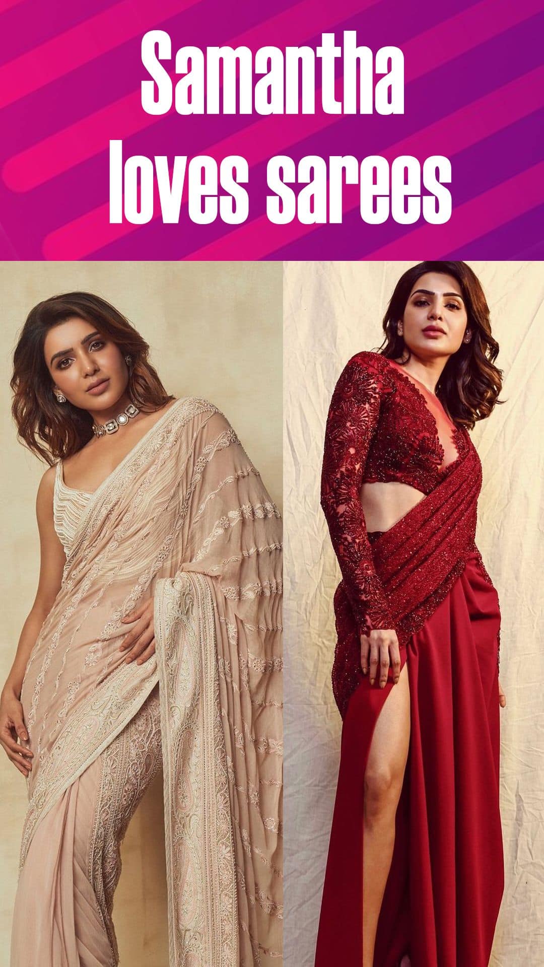 samantha ruth prabhu | Stylish sarees, Saree designs party wear, Elegant  saree