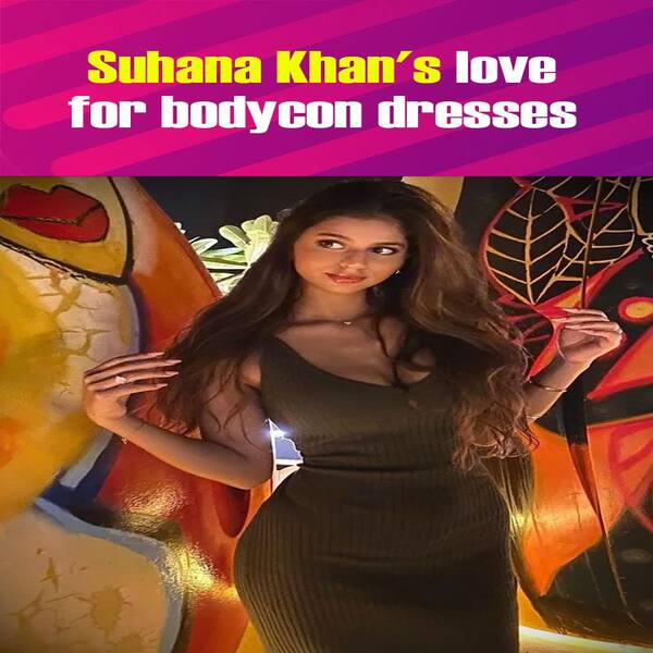 suhana khan orange dress Shah Rukh Khan's daughter Suhana Khan is OBSESSED with bodycon dresses and  these pictures are proof