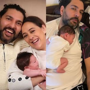 Yuvraj Singh and Hazel Keech make Father's Day special for their fans; share first pictures of their son Orion Keech Singh [View Pics]