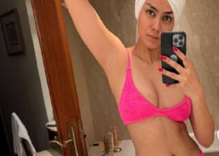 Jersey star Mrunal Thakur flaunts curves in a pink bikini; shares how to curb midnight cravings