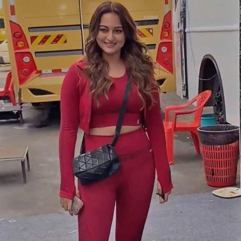 Sonakshi Sinha steps out in a sexy red-hot gym co-ord set; gets needlessly TROLLED for her weight [View Reactions]