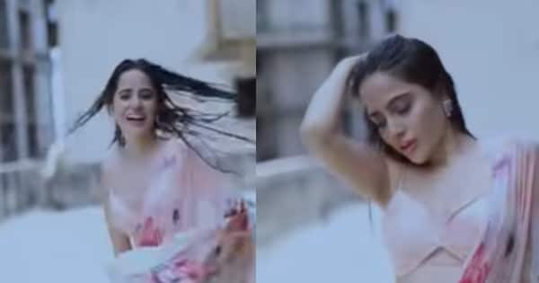 Urfi Javed fait monter la température dans un superbe sari avec un chemisier à bretelles sous la pluie;  danse sur la chanson de Shaheer Shaikh-Jasmin Bhasin [WATCH VIDEO]