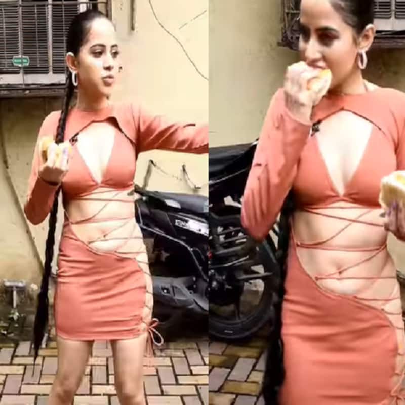 Urfi Javed badly slammed for her 'barely there' outfit and eating vada pav on streets; ‘Sasti Poonam Pandey’, say netizens