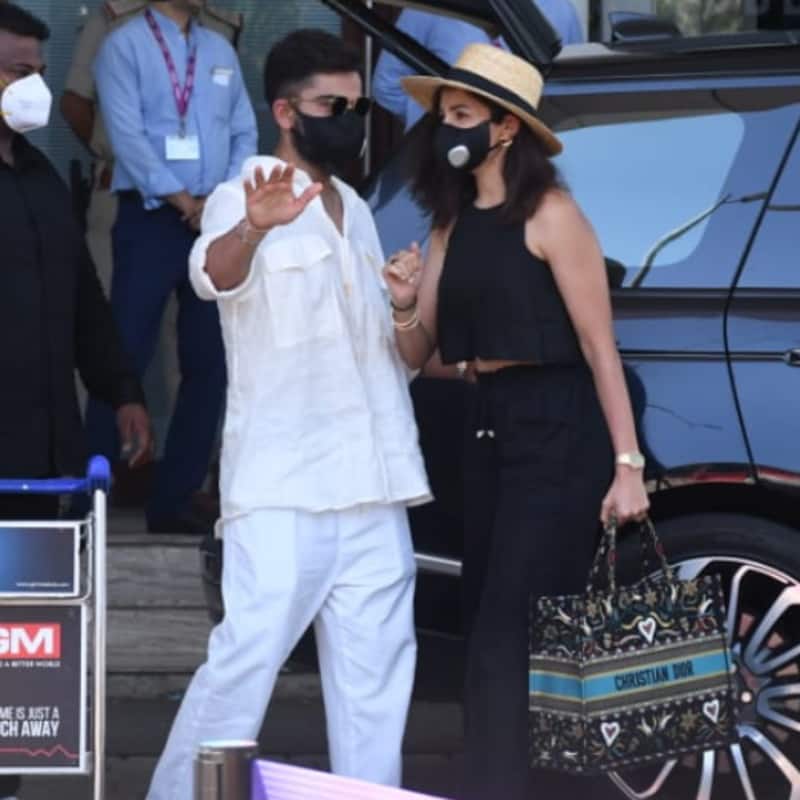 Leaked: Vamika gets clicked as she reaches the private airport to receive Anushka Sharma-Virat Kohli after their Maldives vacation