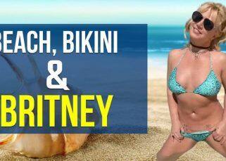 Britney Spears goes topless on the beach and sets the internet on fire in a blue bikini – watch now