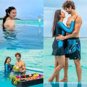 Divyanka Tripathi chills in the pool, gets romantic with Vivek Dahiya on their Maldives vacation [View Pics]