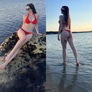 Arbaaz Khan's girlfriend Giorgia Andriani leaves precious little to the imagination in her teeny-weeny thong bikini from her Italian vacay [View Pics]