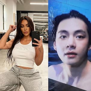 Trending Hollywood News Today: BTS' V aka Kim Taehyung's viral shirtless pic, Kim Kardashian confesses undergoing laser treatment and more