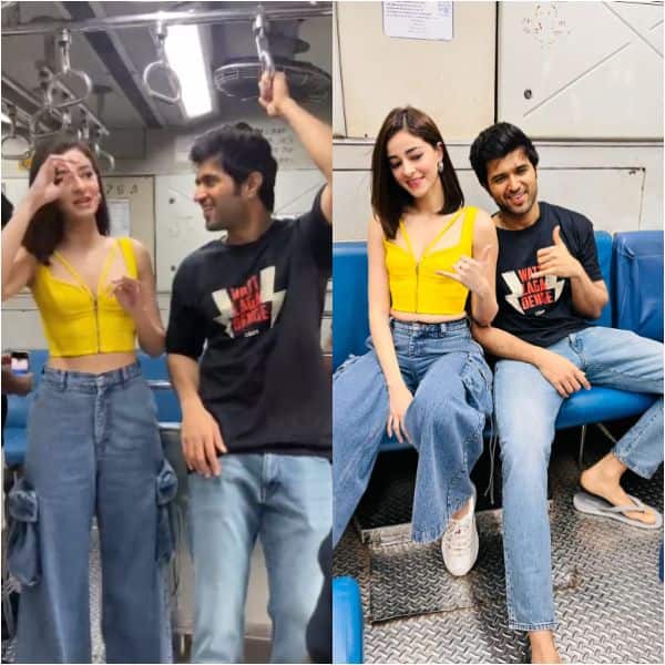 Liger stars Vijay Deverakonda and Ananya Panday in Mumbai local train