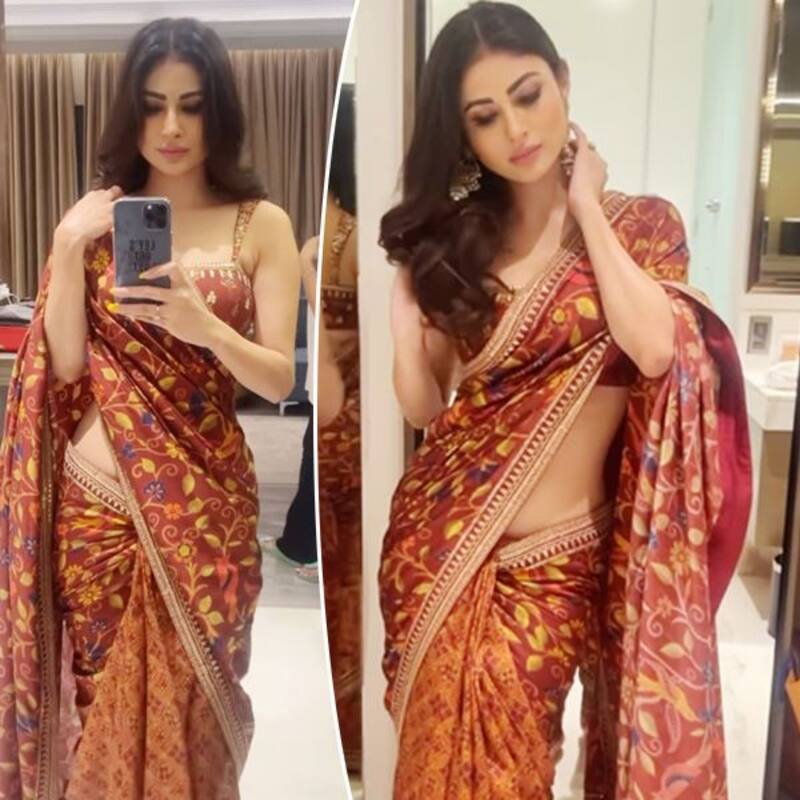 Brahmastra actress Mouni Roy's reel in a printed saree bowls over netizens; fans say, 'Kya Khoob Lagti Ho' [Watch Video]