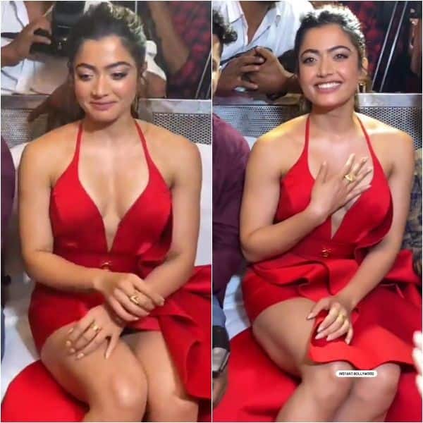 Rashmika Mandanna defies an 'uncomfortable' dress to pose with the paps, netizens end up feeling sorry for the Pushpa actress