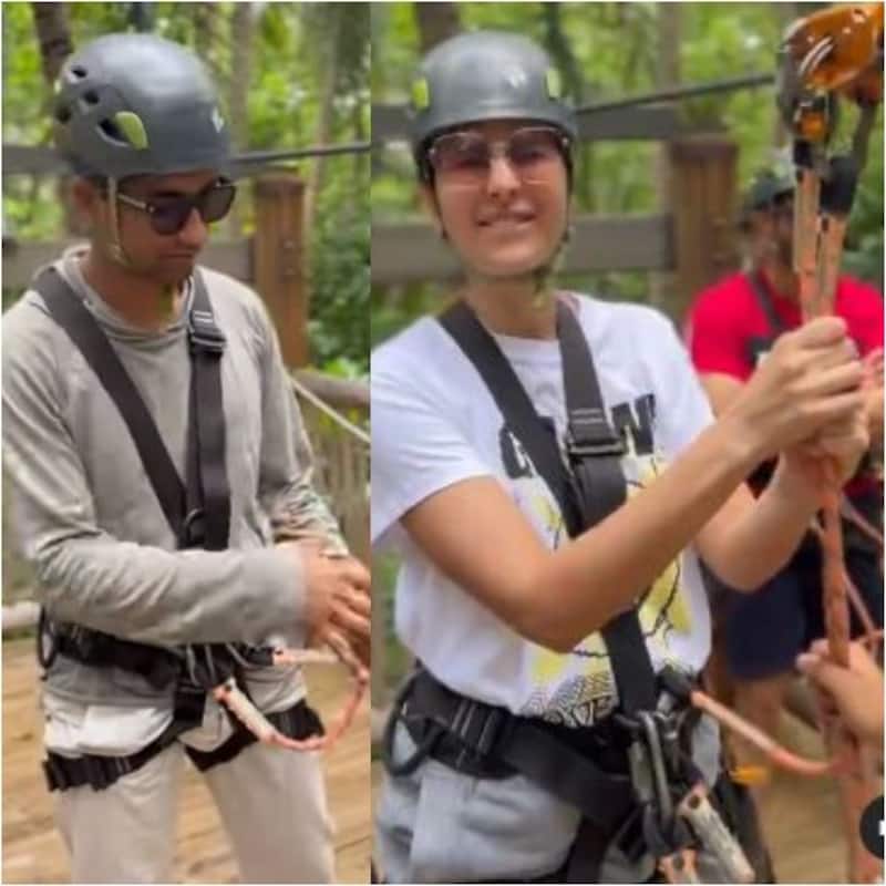 After sliding into pool together, Vicky Kaushal, Katrina Kaif, Kabir Khan and others do zip lining; fans call them 'Best Squad' [Watch Video]