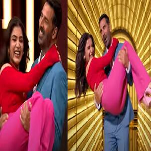 Koffee With Karan 7: Akshay Kumar lifts Samantha Ruth Prabhu into his arms while entering the show; netizens judge and troll Pushpa actress
