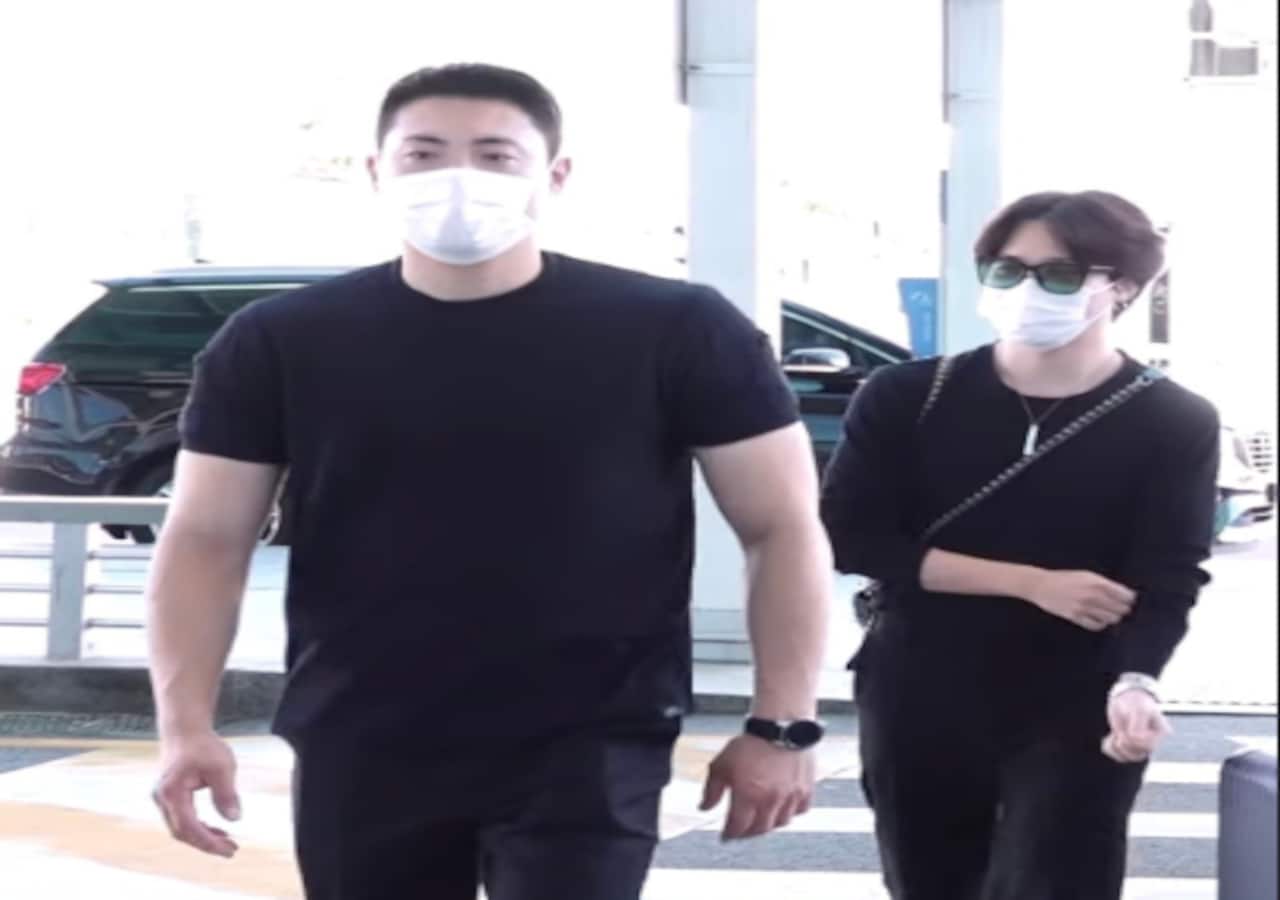 BTS: Jimin's beefy bodyguard gets love from ARMY as he guards Chim Chim  from crazy fans at the Incheon Airport in a ruthless manner [Watch Video]