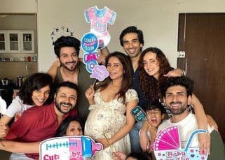 Kundali Bhagya's Dheeraj Dhoopar's wife Vinny Arora flaunts pregnancy glow at her baby shower; Sanaya Irani, Ridhi Dogra and others join the party [VIEW PICS]