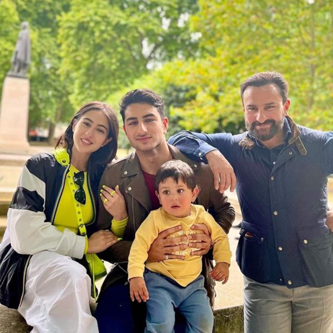 Jeh's day out in London with siblings Sara Ali Khan, Ibrahim and ...