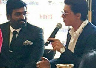 Jawan: Shah Rukh Khan tells Vijay Sethupathi, 'You're the most wonderful actor I've ever seen in my life'; Super Deluxe actor looks at him in disbelief