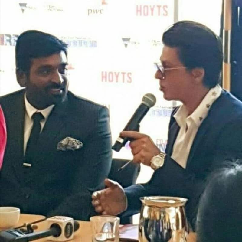 Jawan: Shah Rukh Khan tells Vijay Sethupathi, 'You're the most wonderful actor I've ever seen in my life'; Super Deluxe actor looks at him in disbelief