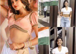 Anjali Arora gets trolled for wearing a crop top while posing with a flag; netizens say, ‘Tirange ko nahi khudko dikha rahi hai'