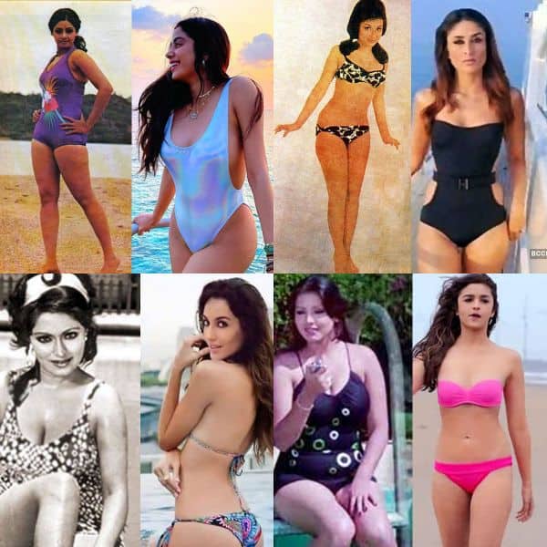 Bollywood actresses in bikini – then vs now