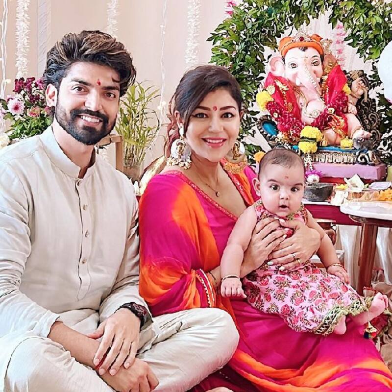 Ganesh Chaturthi 2022: Debina Bonnerjee and Gurmeet Choudhary bring Bappa home but baby girl Liaana hogs all the attention