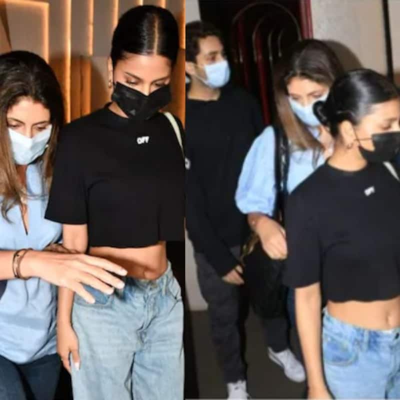 Shah Rukh Khan's daughter Suhana Khan and The Archies co-star Agastya Nanda twin in black as they dine together
