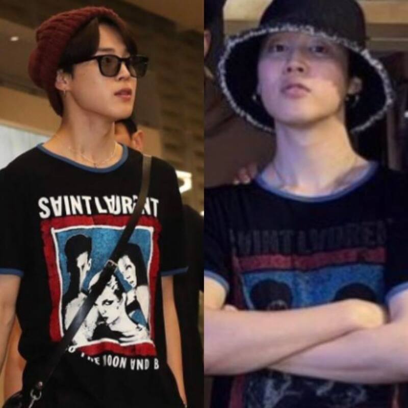BTS: Jimin's Saint Laurent shirt from 2018 makes a reappearance in a faded form; ARMY says, 'So uncelebrity like to be wearing in public....' [Read Tweets]