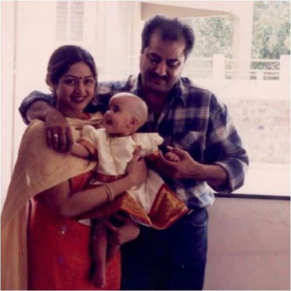 Janhvi Kapoor with Sridevi and Boney Kapoor