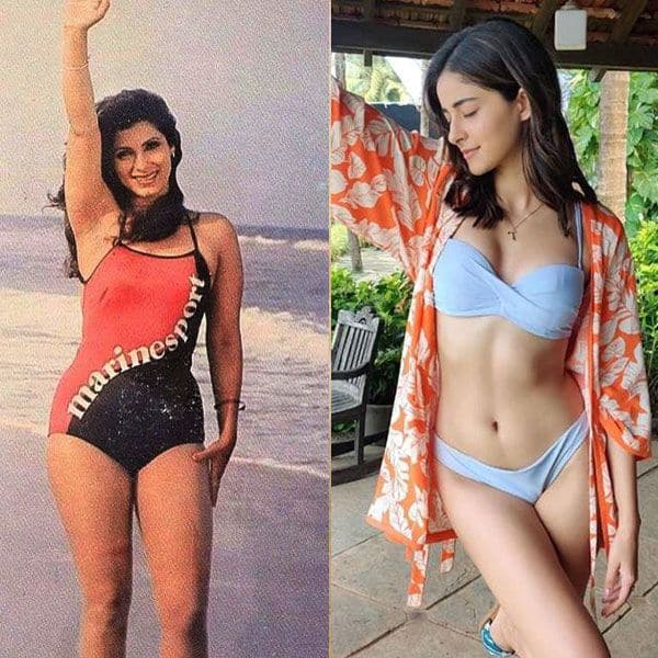 Dimple Kapadia in bikini vs Ananya Panday in bikini