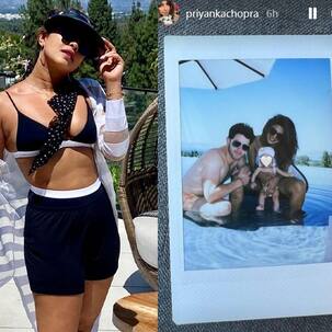 Priyanka Chopra flaunts her toned body in black bikini, daughter Malti Marie Chopra dances in swimsuit: A look at their well-spent Sunday [View Pics]
