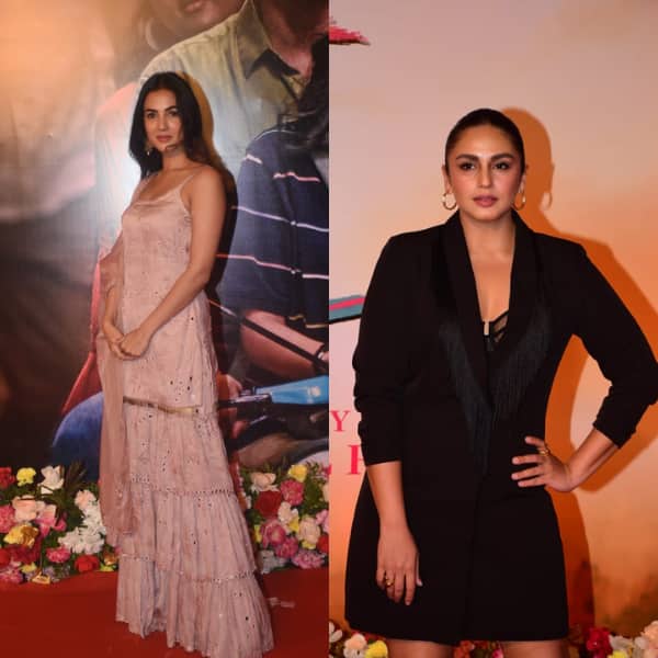 Sonal Chauhan and Huma Qureshi also made an appearance at Akshay Kumar starrer Raksha Bandhan movie screening. Sonal wore a pretty nude coloured sharara. On the other hand, Huma dished out boss lady vibes in a blazer dress.