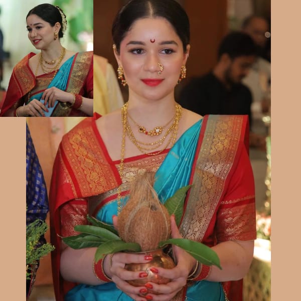 Sara Tendulkar's ethnic looks for wedding inspiration: A fat bordered saree