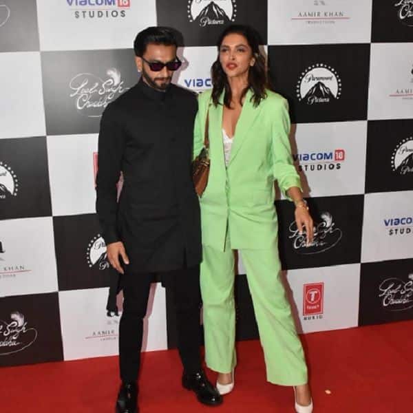 Ranveer Singh and Deepika Padukone walk in style at Laal Singh Chaddha screening