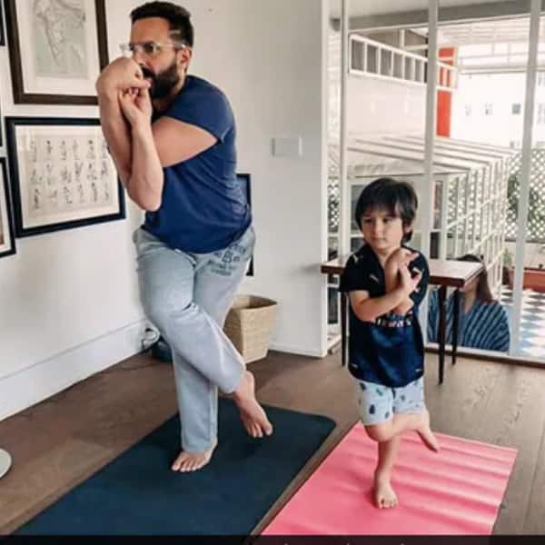 Saif and Tim's yoga session