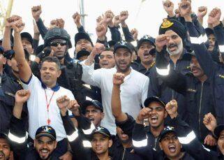 Ahead of Independence Day 2022, Tiger 3 star Salman Khan spends a day with the real heroes of Indian Navy [View Pics]