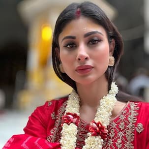 Mouni Roy flaunts sindoor in new breathtaking pics; visits temple with her girl gang for darshan [View Photos]