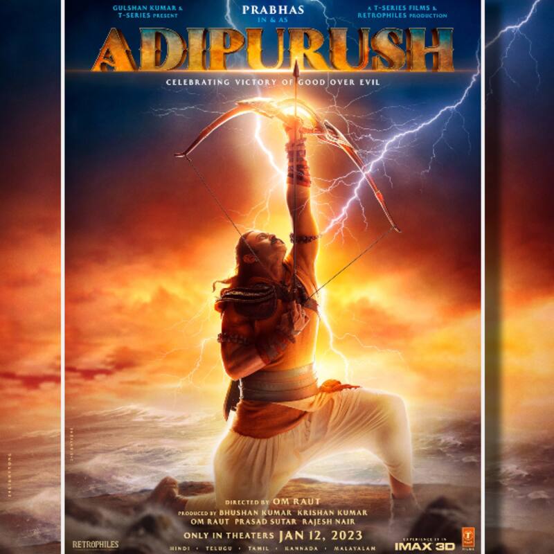 Adipurush First Look Poster: प्रभु श्रीराम के रुप में दिखे प्रभास, सामने आया पहला धांसू पोस्टर