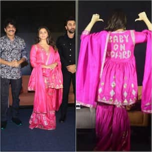 गुलाबी सूट में आलिया भट्ट ने फ्लॉन्ट किया बेबी बंप, ड्रेस के पीछे बच्चे के लिए लिखवाया खास मैसेज