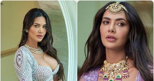 Esha Gupta ने डीपनेक ब्लाउज में लूटा फैंस का दिल, ब्राइडल लहंगे में