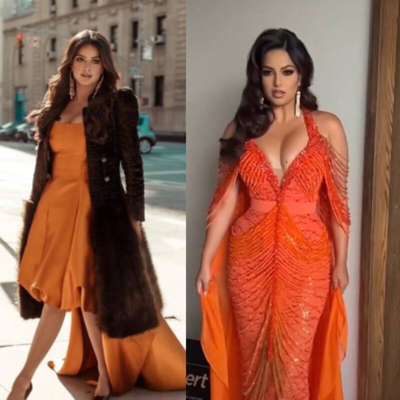 5 times Harnaaz Sandhu proved that Orange is the colour of every season by donning most stylish outfits