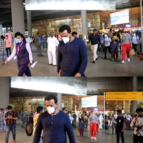 Saif Ali Khan and Kareena Kapoor Khan's airport exit grabs attention