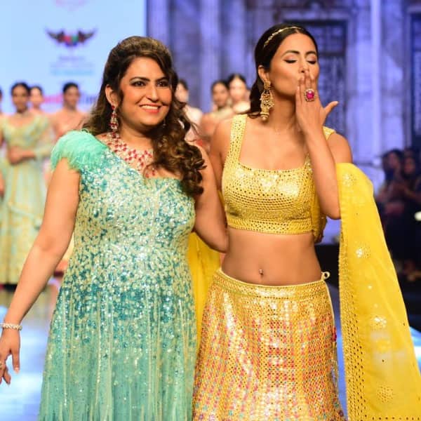 Hina Khan with the fashion designer